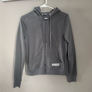 Peloton Gray Zip-Up Hoodie
